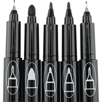 Marker, diverse Strichstärken, 5 Stck.