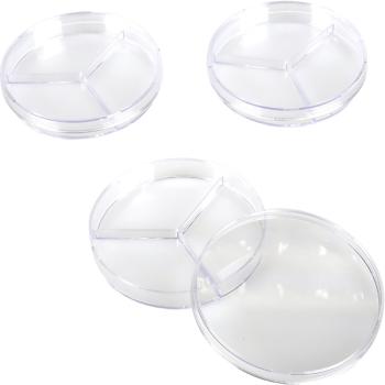 Petrischalen, dreigeteilt