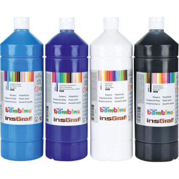 Temperafarben-Set, Winter, 4x1000 ml