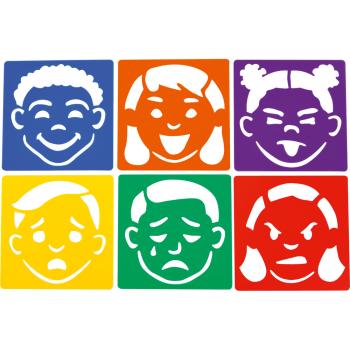 Schablonen Set - Emotionen, 6-tlg.