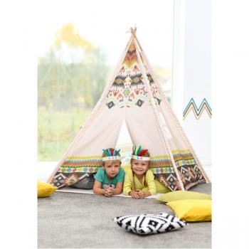 Indianerzelt, gemustert