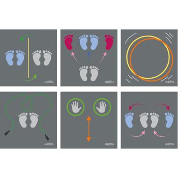 Bodenmatten - Fitnesspfad, 6er-Set