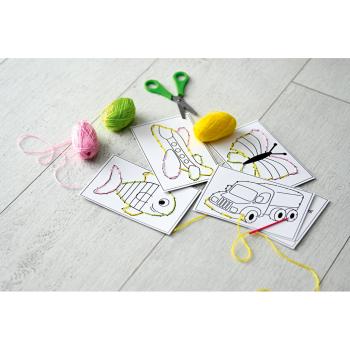 Fädelkarten zum Bemalen, 8 Stck.