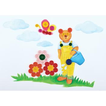 Bunte Holzknöpfe, 200 Stck.