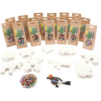 Bio-Bügelperlen NABBI® MIDI 20.000 Stck., Grundfarben, mit Steckplatten