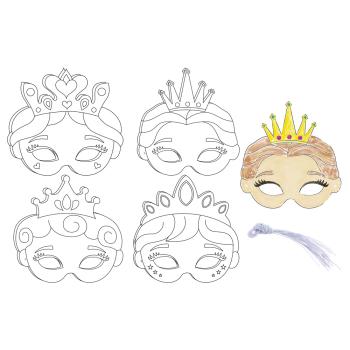 Papiermasken - Prinzessin, 12 Stck.