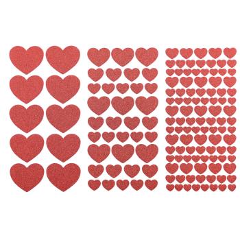 Glitzersticker Herzen, 146 Stck.
