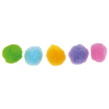 Pompons, 200 Stck., Farbenmix pastell