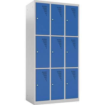 Metallspind, H 180 cm, mit 9 Fächern, blau