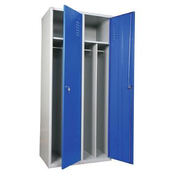 Metallspind, 2-türig mit Trennwand