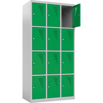 Metallspind, H 180 cm, mit 12 Fächern