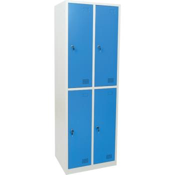 Metallspind, H 180 cm, mit 4 Fächern, Zusatzablage