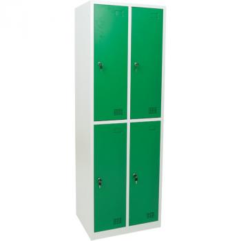 Metallspind, H 180 cm, mit 4 Fächern, grün