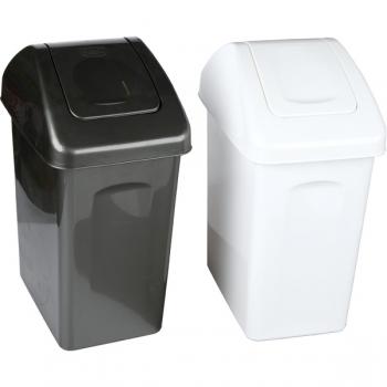 Abfallbehälter E mit Schwingdeckel, 10 l, schwarz