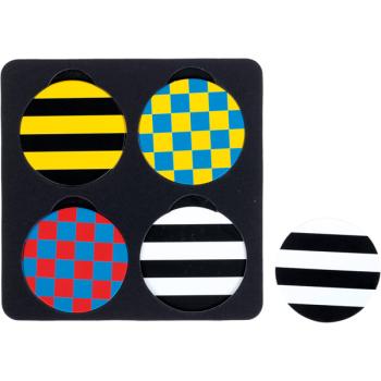 Paar-Suchspiel und Einlegepuzzle Grafiken - Streifen und Karos