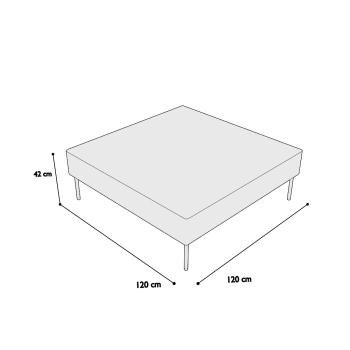 Versa Sitzbank quadratisch, B 120