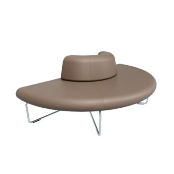 Modul Flow, Eckbank 180°, mit Lehne innen, Bezug Keimo (834080-KA)