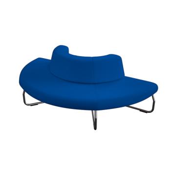 Modul Flow, Sitzbank gebogen, 180°, mit Lehne innen