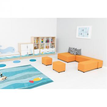 Modul Blocks mini - Sitz quadratisch 90x90, senf