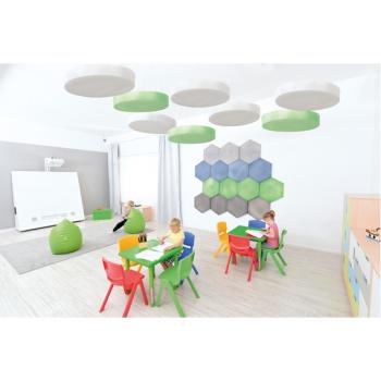 Akustik-Deckenpaneel, Kreis, Stärke 10,5 cm, platin