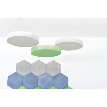 Akustik-Deckenpaneel, Kreis, Stärke 10,5 cm, platin