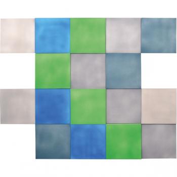 Akustik-Wandpaneel, Quadrat, Stärke 4 cm, taubenblau
