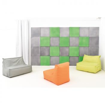 Akustik-Wandpaneel, Quadrat, Stärke 2 cm, moosgrün