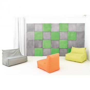 Akustik-Wandpaneel, Quadrat, Stärke 2 cm, marengo