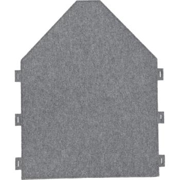 Wandschirm aus Filz, Haus, grau, 70 x 90