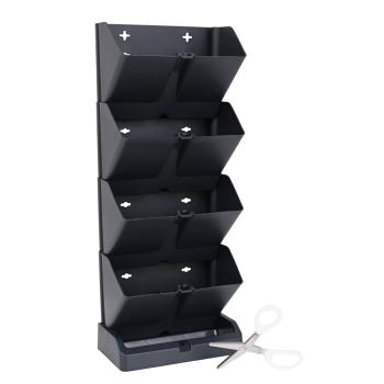 Grüne Wand - modulare Pflanztöpfe, 8 Stck. - anthrazit