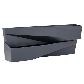 Grüne Wand - modulare Pflanztöpfe, länglich - anthrazit