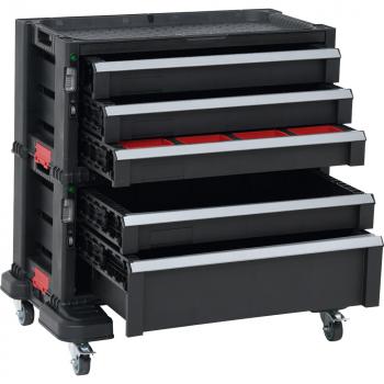 Mobiler Werkzeugschrank mit 5 Schubladen