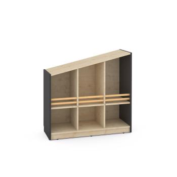 FLO Schrank M, Giebel rechts, anthrazit