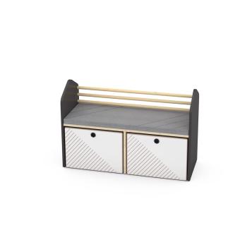 FLO Sitzbank mit Rollbehältern, anthrazit