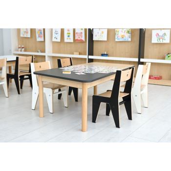 FLO Stuhl 1, SH 26 cm, schwarz