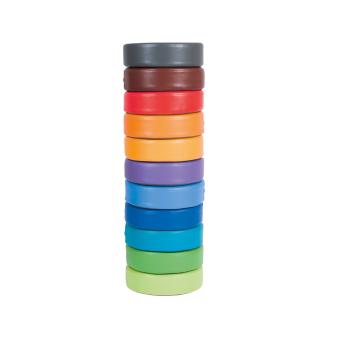 Sitzkissen Regenbogen, rund, H 8 cm - 12er-Set