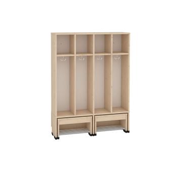 Garderobe Tropfen mit ausziehbarer Bank 4, SH 26 cm