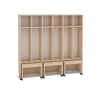 Garderobe Tropfen mit ausziehbarer Bank 6, SH 31 cm