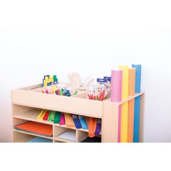 Echtholz Materialschrank mit Organizer