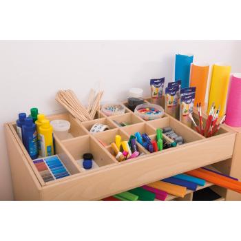 Echtholz Materialschrank mit Organizer