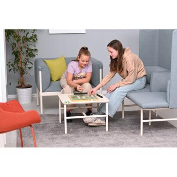 Agora Modul 1, mit hoher Lehne, grau