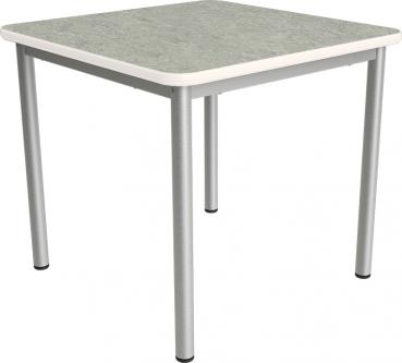 Flüstertisch PLUS 2, 70 x 70 cm, Tischhöhe 53 cm - grau