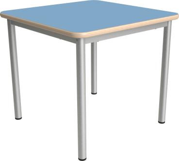 MILA Tisch 4 HPL, 70x70 cm, Tischhöhe 64 cm - HPL hellblau