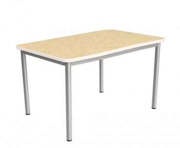 Flüstertisch PLUS 6, 140 x 70 cm, Tischhöhe 76 cm - beige