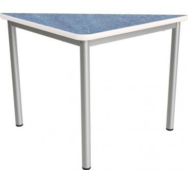 Flüstertisch 4, dreieckig, Seite 90 cm, Tischhöhe 64 cm - blau