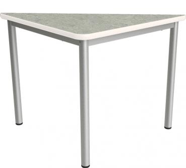Flüstertisch PLUS 4, dreieckig, Seite 80 Tischhöhe 64 cm - grau