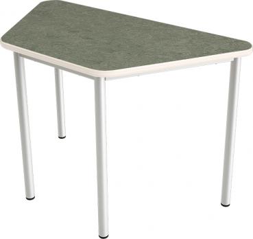 Flüstertisch PLUS 5, trapezförmig, Seite 120 cm, Tischhöhe 71 cm - graphit