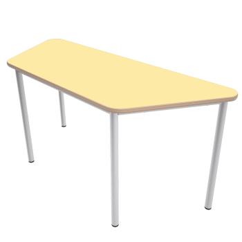 MILA Tisch 3 HPL, trapezförmig, Seite 160 cm, Tischhöhe 58 cm - HPL gelb