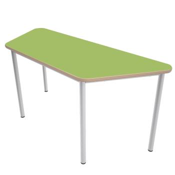 MILA Tisch 3 HPL, trapezförmig, Seite 160 cm, Tischhöhe 58 cm - HPL grün