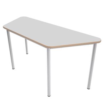 MILA Tisch 3 HPL, trapezförmig, Seite 160 cm, Tischhöhe 58 cm - HPL grau